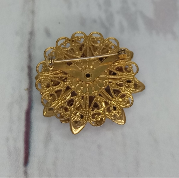 NO TAGS Pink Rhinestone Brooch Pin - Picture 2 of 10